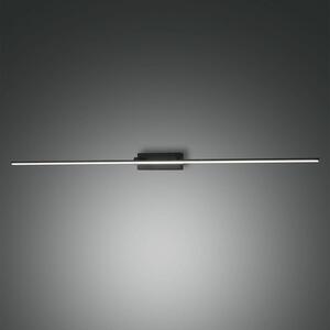 Fabas Luce Nala LED-es tükörvilágítás, fekete, szélesség 110 cm, fém, Fekete, Fürdőszoba, fém, Modern