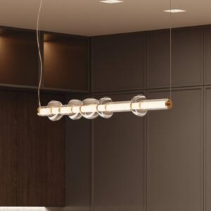 Maytoni Cosmo LED-es függőlámpa, sárgaréz, hossza 98 cm, üveg, Sárgaréz / arany, Nappali / Étkező, fém, Modern