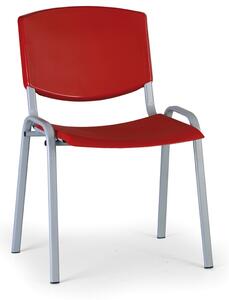 Design konferencia szék - szürke lábak, piros