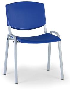 Design konferencia szék - szürke lábak, kék