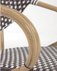 Barna fém-műanyag kerti szék Marilyn – Kave Home
