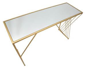 Aranyszínű konzolasztal 40x120 cm Easy – Mauro Ferretti