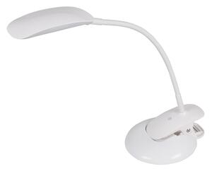 LED asztali lámpa 2 az 1-ben - talp és klip 5W, fehér