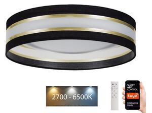 Belis LED Dimmelhető mennyezeti lámpa SMART CORAL LED/24W/230V Wi-Fi Tuya fekete + távirányító BE0876