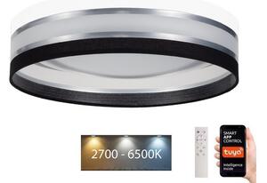 Belis LED Dimmelhető mennyezeti lámpa SMART CORAL 24W/230V Wi-Fi Tuya fekete/fehér + távirányító BE0873