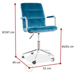 KEDE Q-022 gyerek szék, 51x87-97x40, lila öko bőr