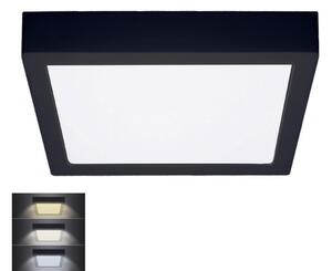 Solight Solight WD175-B- LED Mennyezeti lámpa LED/24W/230V 3000/4000/6000K fekete szögletes SL1398