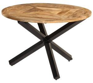 Nyers tömör mangófa étkezőasztal Ø110 x 75 cm