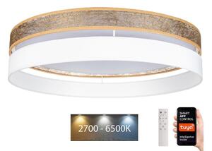 Belis LED Dimmelhető mennyezeti lámpa LIMA LED/36W/230V Wi-Fi Tuya + távirányító fehér/arany BE0879