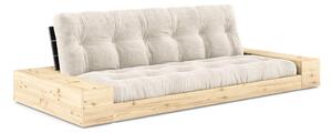 Fehér kordbársony kinyitható kanapé 244 cm Base – Karup Design