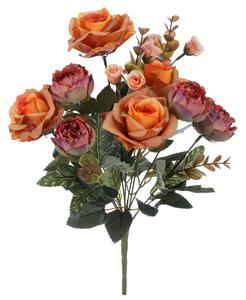 Csokor rózsa, narancssárga, 26 x 36 cm