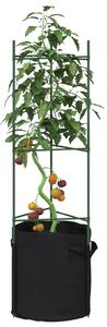 2 db acél és PP paradicsom ketrec növényzsákkal 116 cm