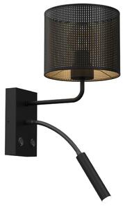 Luminex Fali lámpa LOFT SHADE 1xE27/60W+1xG9/8W/230V fekete/arany LU5246