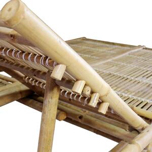 VidaXL kétszemélyes bambusz napozóágy