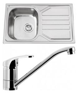 Sinks Okio 800 mosogató + Pronto CR csaptelep, rozsdamentes acél