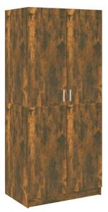 VidaXL füstös tölgy színű szerelt fa ruhásszekrény 80 x 52 x 180 cm