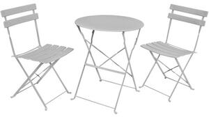 Orion erkélygarnitúra, asztal + 2 szék, szürke