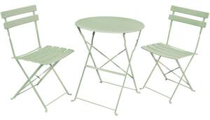 Orion erkélygarnitúra, asztal + 2 szék, zöld