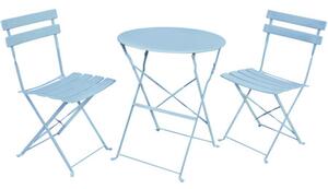 Orion erkélygarnitúra, asztal + 2 szék, kék