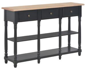Fekete szerelt fa tálalóasztal 110 x 30 x 76 cm