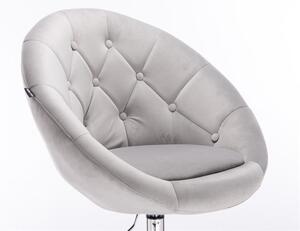 HR8516CROSS Acél modern velúr szék