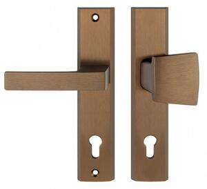 TOTAL bejárati ajtó gomb/kilincs bronz jobbos, 90mm Cilinderbetét Fix gomb jobbos Bronz