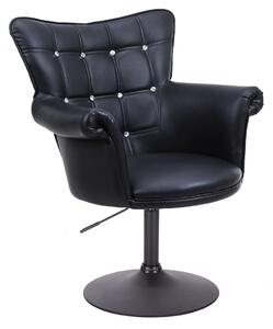 HC804CN XXL Fekete modern műbőr szék fekete lábbal