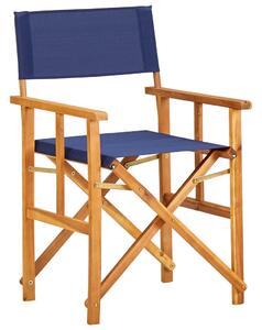 VidaXL 2 db kék tömör akácfa rendezői szék