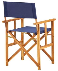 VidaXL 2 db kék tömör akácfa rendezői szék