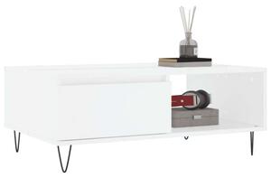Fehér szerelt fa dohányzóasztal 90 x 60 x 35 cm (827060)