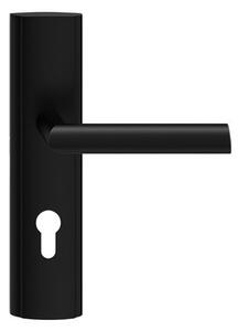 MIRO bejárati ajtó kilincs fekete 72mm Balos VMICZL, Fekete 72mm Cilinderbetét Balos