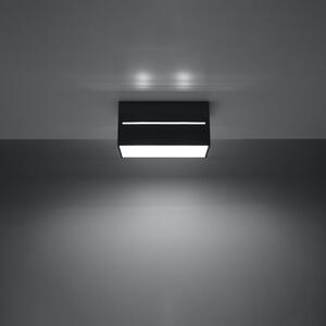 Fekete mennyezeti lámpa fém búrával 10x20 cm Lorum – Nice Lamps