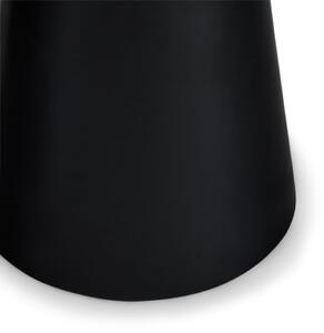 Fekete-sötétszürke dohányzóasztal márvány dekoros asztallappal ø 45 cm Tango – Furnhouse