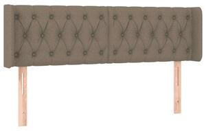 Tópszínű szövet led-es fejtámla 163 x 16 x 78/88 cm