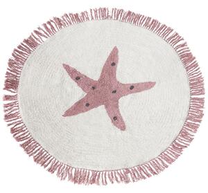 Törtfehér pamut gyerekszobaszőnyeg ⌀ 120 cm STARS