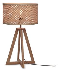 Natúr színű asztali lámpa bambusz búrával (magasság 53 cm) Java – Good&Mojo