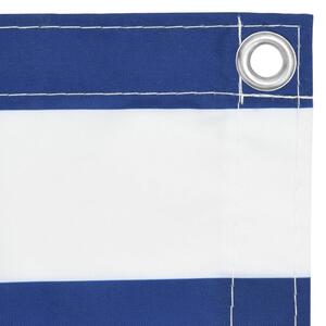 VidaXL fehér-kék oxford-szövet erkélyparaván 75 x 400 cm