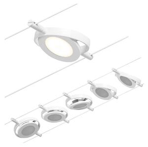 Paulmann Wire RoundMac LED kábelrendszer, 5 izzós, fehér, Fehér / opál, Folyosó, fém, Modern