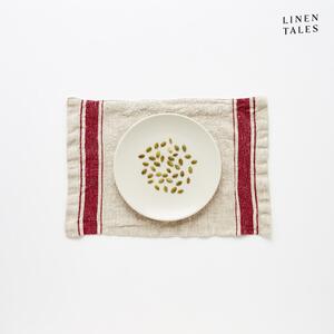Textil tányéralátét 25x40 cm Red Stripe Vintage – Linen Tales