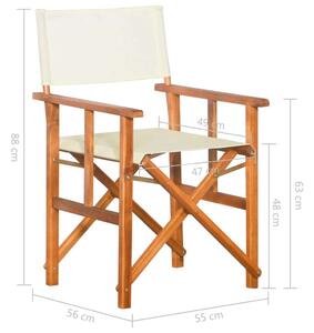 VidaXL 2 db tömör akácfa rendezői szék