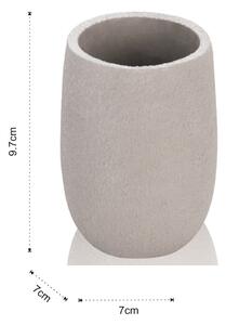 Bézs poligyanta fürdőszobai kiegészítő szett Cement – Tomasucci