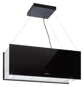 Klarstein Kronleuchter XL, mennyezeti páraelszívó, 90 cm, 590 m³/ó, LED, érintőképernyős, fekete