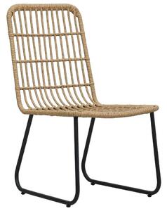 VidaXL 2 db tölgyszínű polyrattan kerti szék