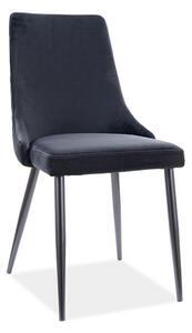 Piano B Velvet étkezőszék, fekete