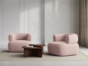 Világos rózsaszín buklé fotel Jenny – Micadoni Home