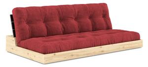 Piros kordbársony kinyitható kanapé 196 cm Base – Karup Design