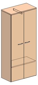 Praktik magas gardrób 80 x 40 x 182,1 cm, juhar