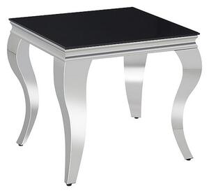 Prince dohányzóasztal - négyzet alakú, fekete/ezüst