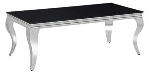 Prince dohányzóasztal - téglalap, fekete/ezüst