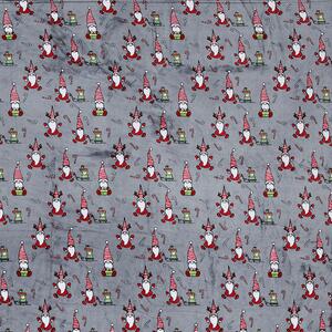 CANDY CANE sötétszürke karácsonyi mikroplüss takaró Méret: 160 x 200 cm